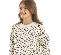 Champion Girls' 4-16 Printed Ruched Crewneck Sweatshirt