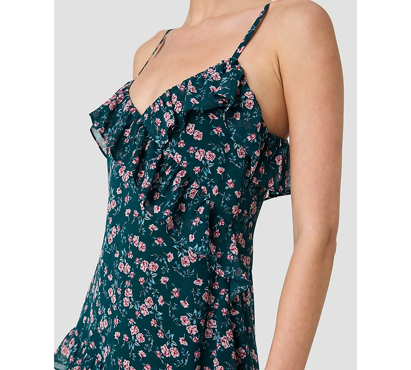 French Connection Women's Printed V-Neck Maxi Dress