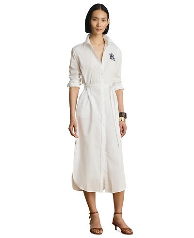 Lauren Ralph Women's Button-Down Collared Dress