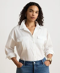 Lauren Ralph Women's Long-Sleeve Button-Front Shirt