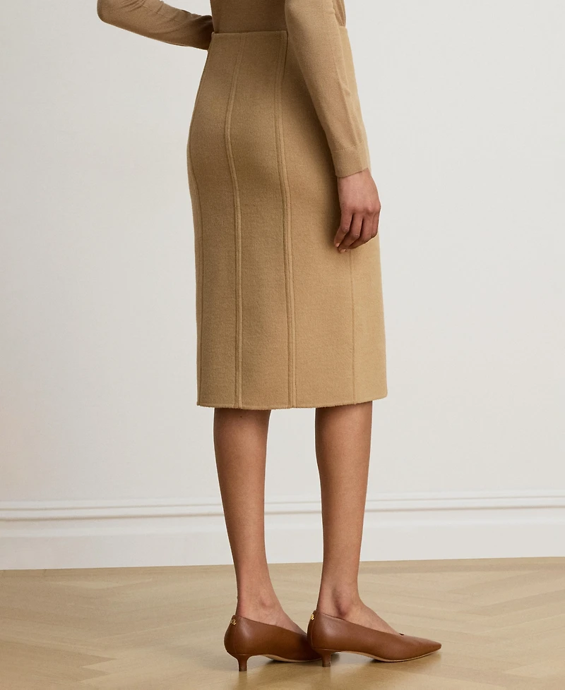 Lauren Ralph Women's Double-Faced Wool-Blend Pencil Skirt