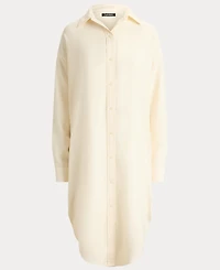 Lauren Ralph Women's Double Faced Georgette Midi Shirt Dress