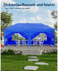gaomon 1020 ft Waterproof Height Gazebo with 6 Removable Sidewalls, Folding Gazebo for Patio, Camping, Market and Party