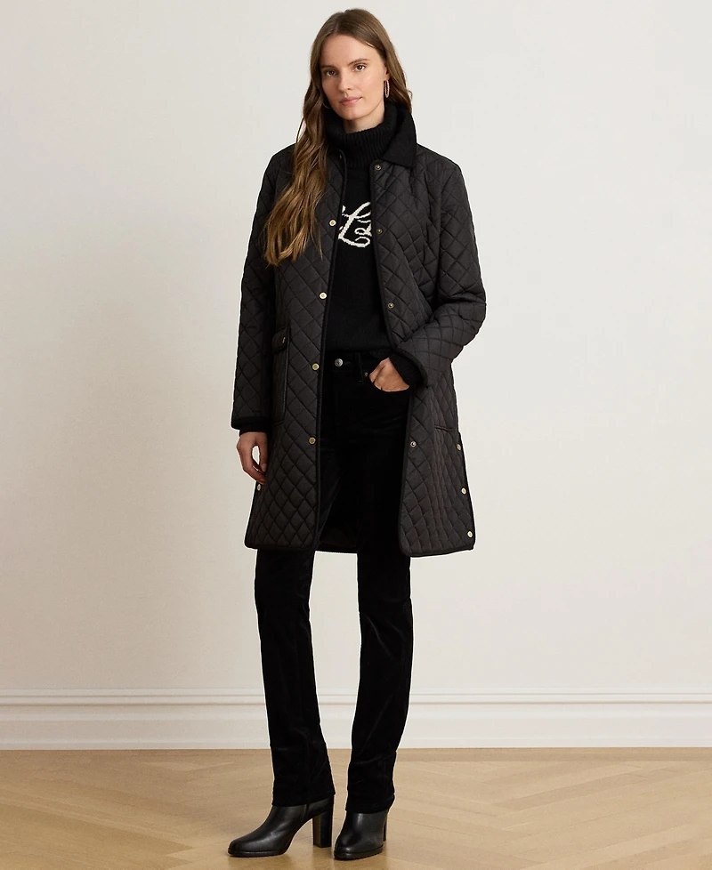 Lauren Ralph Women's Diamond-Quilted Coat