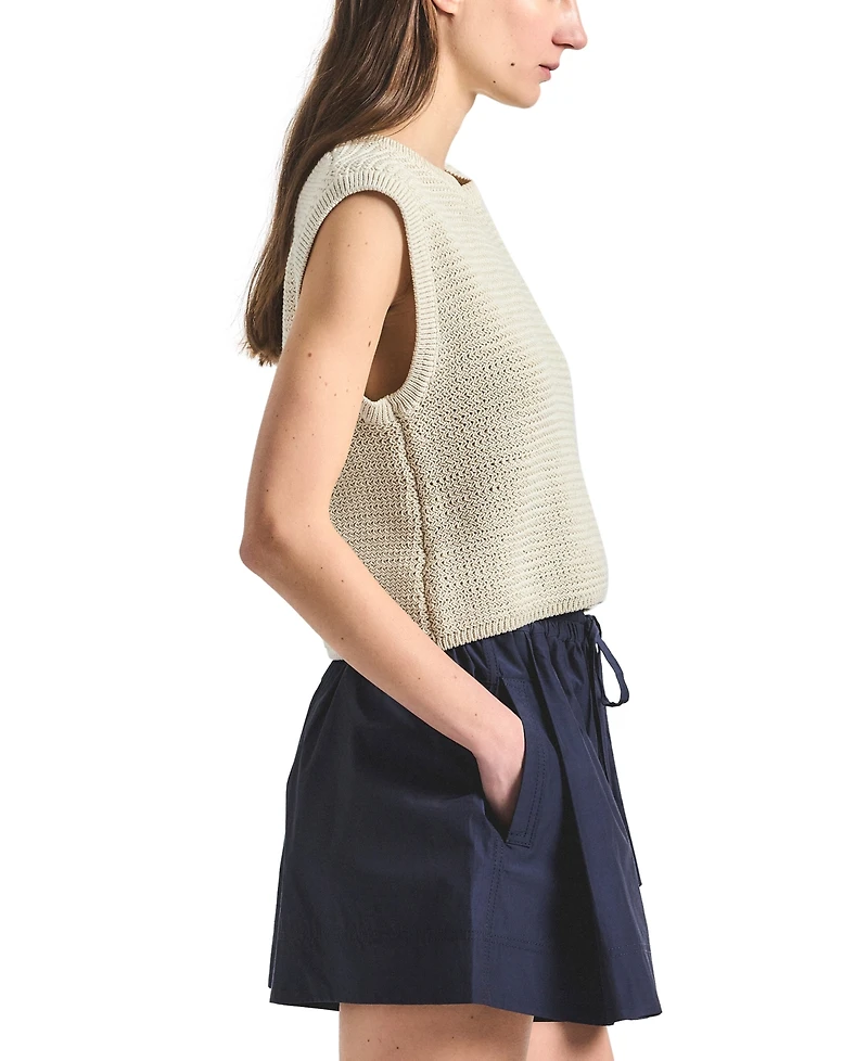 Derek Lam 10 Crosby Women's Vivienne Mesh Knit Sleeveless Sweater