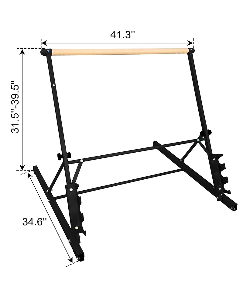 Zeny Solid Wood Ballet Barre With Adjustable Range For Dance Practice