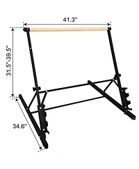 Zeny Solid Wood Ballet Barre With Adjustable Range For Dance Practice