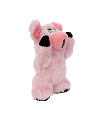 Mighty Jr Angry Animals Pig, Durable Plush Squeaky Dog Toy