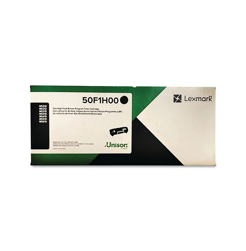 Lexmark 50F1H00 High-Yield Unison Toner Cartridge, Compatible with Lexmark MS310, MS410, MS510dn, MS610 Series