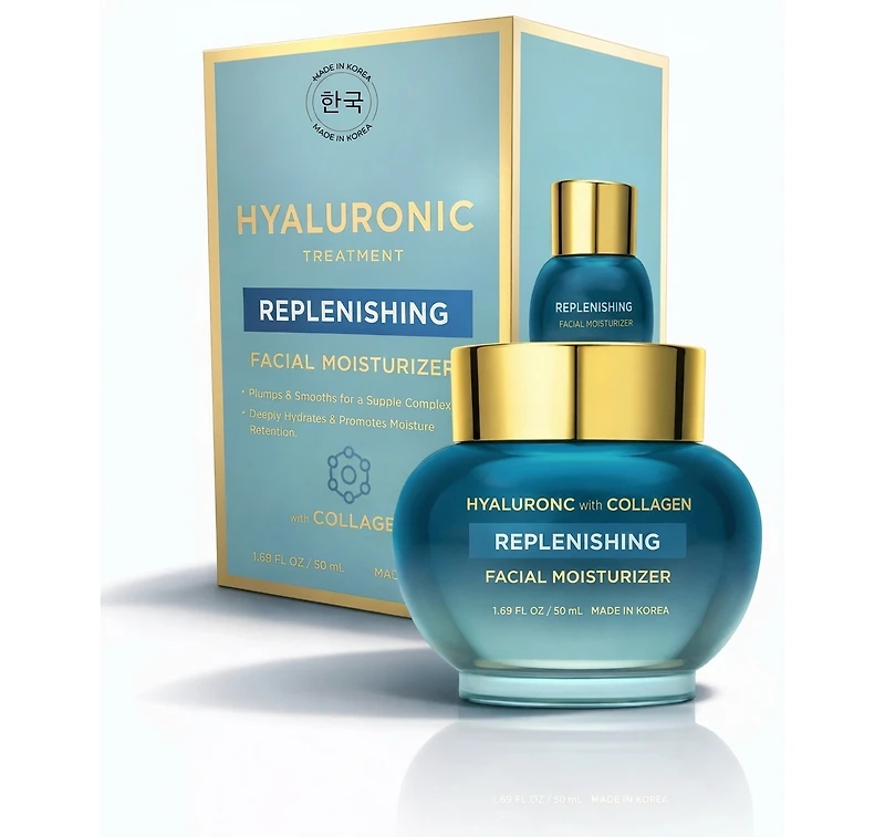 Lovery Hyaluronic Acid and Collagen Replenishing Facial Moisturizer - Korean Skincare Deep Hydration Korean Cream