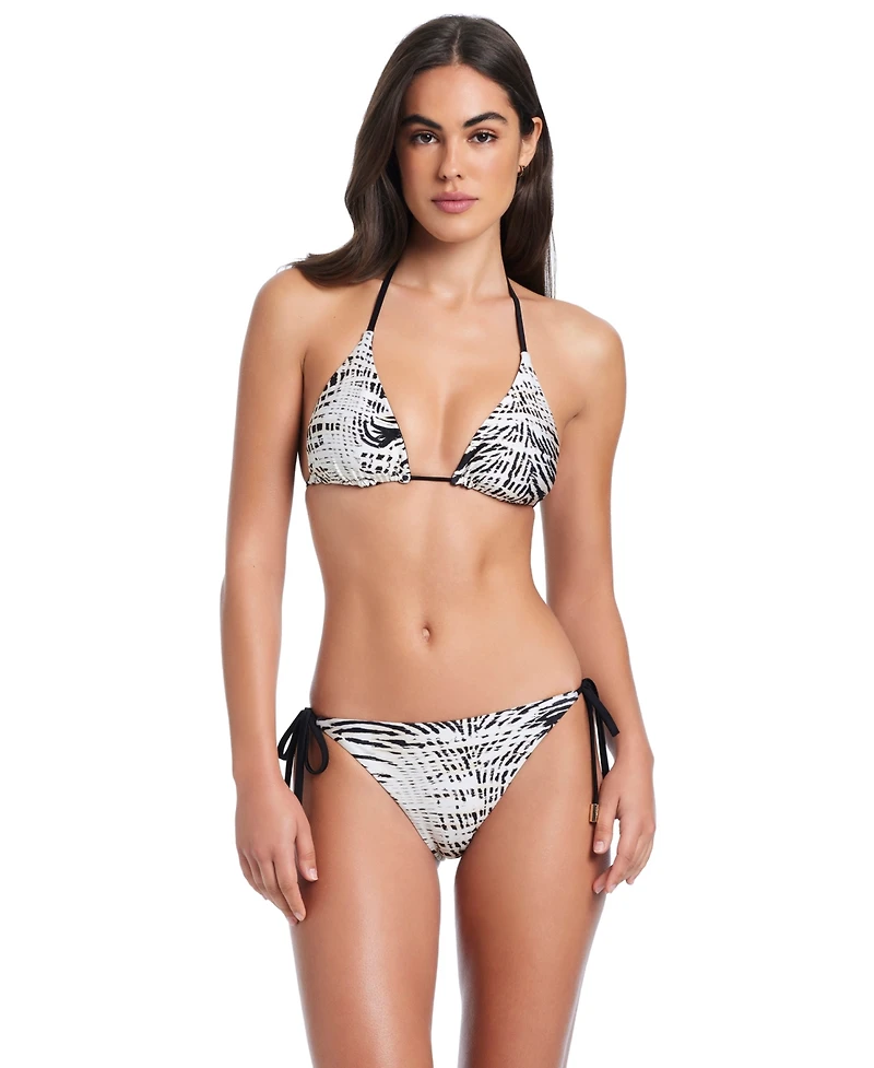 Red Carter Women's Serengeti V-Neck Bikini Halter Top