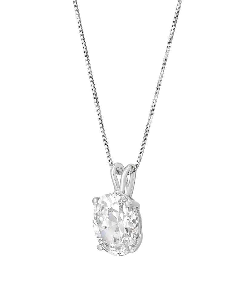 Macy's Igi Certified Lab-Grown Diamond Solitaire Pendant Necklace (2 ct. t.w.) in 14k White Gold
