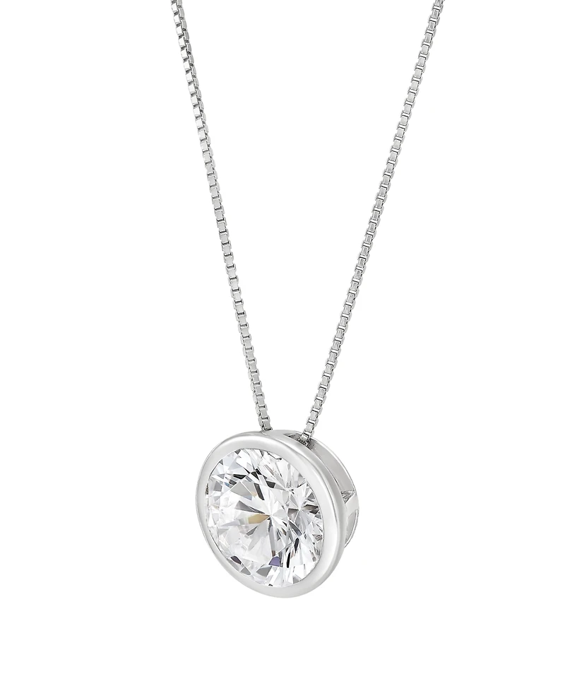 Macy's Igi Certified Lab-Grown Diamond Solitaire Pendant Necklace (2 ct. t.w.) in 14k White Gold