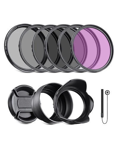 Neewer ND2 Optical-Glass ND2, ND4, ND8, and Cpl Lens Filter Kit