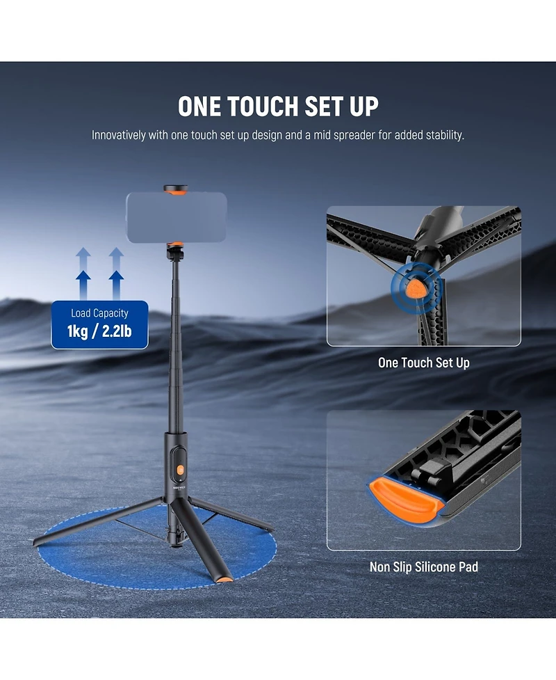 Neewer PA992 Camera Tripod for select iPhone and Android mobile devices