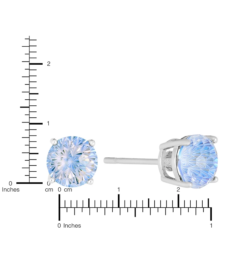 Macy's Sterling Silver Cubic Zirconia Solitaire Stud Earrings