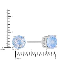 Macy's Sterling Silver Cubic Zirconia Solitaire Stud Earrings