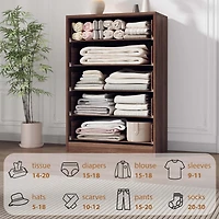gaomon 5 Drawers Nightstand for Bedroom, Wooden Small Bedside Table Cabinet with Large Storage and Anti-Tip Device, Modern End Side Table Night Stand