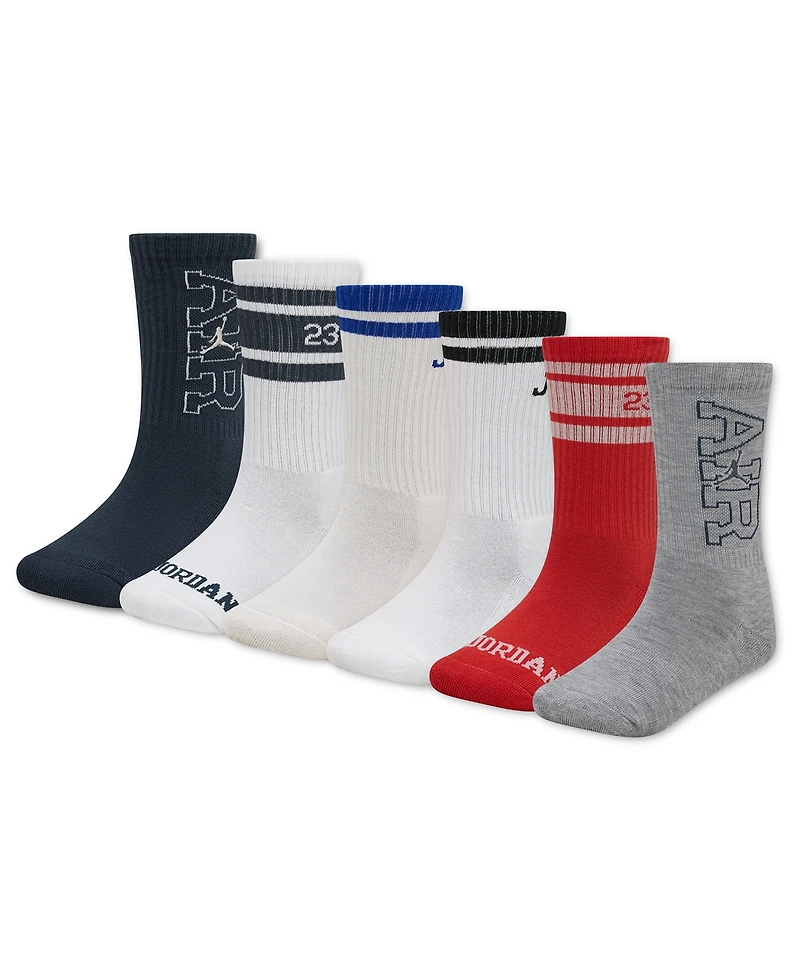 Jordan Boys' 7-11 Plan Your Way Crew Socks, 6-Pack
