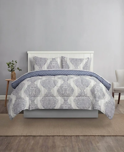 Lawnrence Reversible 8-Piece Bed-in-a-Bag Comforter Sets
