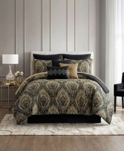 Medford Damask Bold Design 14 Piece Comforter Sets