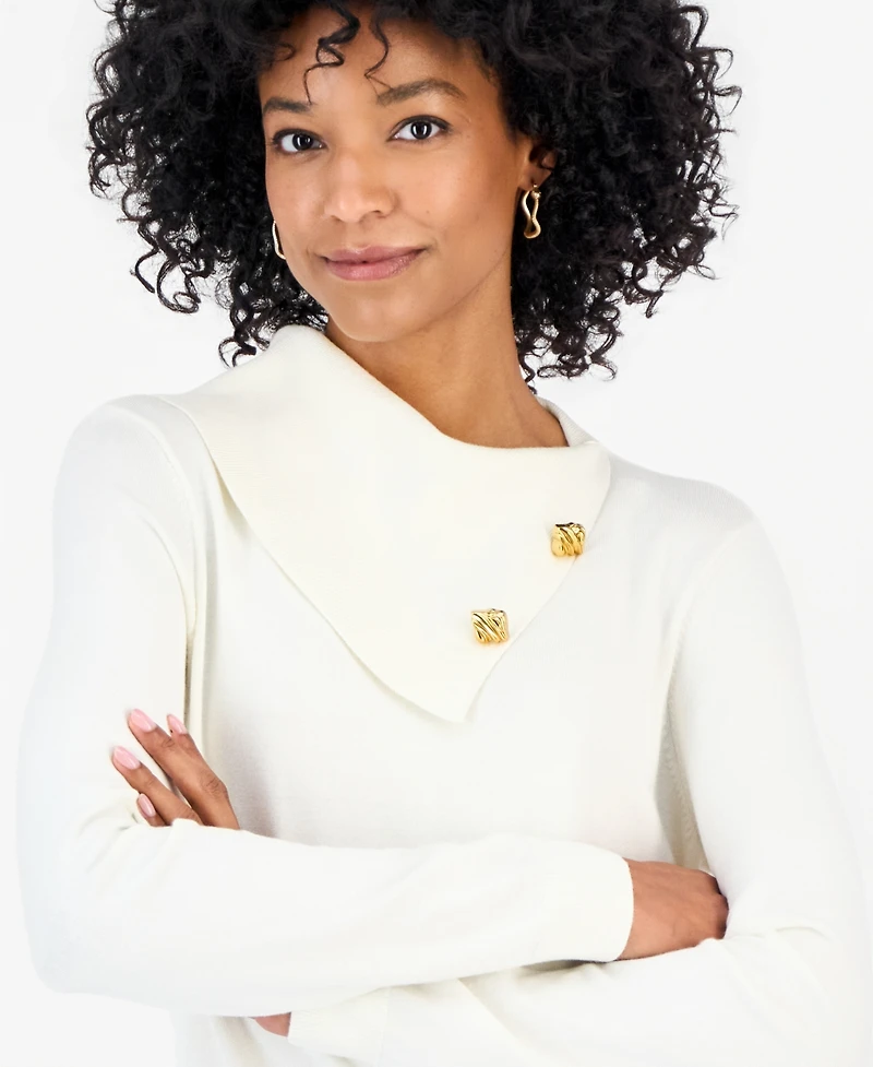 Jm Collection Women's Long-Sleeve Cowl Neck Sweater, Macy's Exclusive