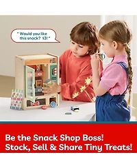 Top Bright Play Food for Kids Pretend Play Toys With Wooden Snack Bars and Drink Cans Wooden Vending Machine Play Set For Boys Girls