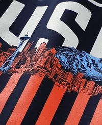 Uscape Apparel Men's and Women's Navy Host City U.s. Soccer x Seattle Crest 2026 T-Shirt