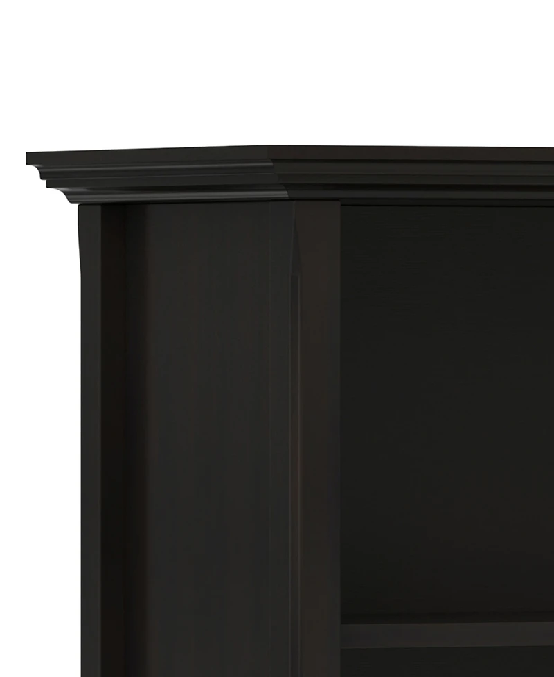 Simpli Home Amherst 30" Wood Low 4 Shelf Bookcase