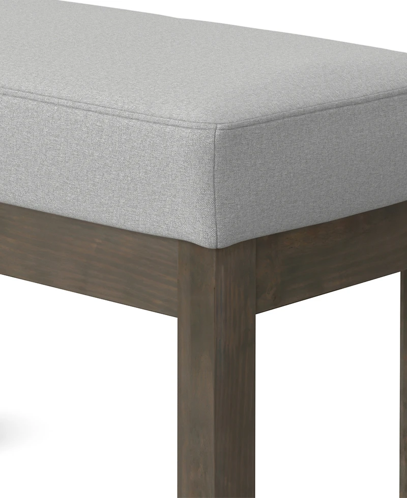 Simpli Home Milltown 18.3" Wood Footstool Small Ottoman Bench