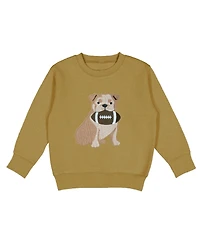 Sweet Wink Little Boys Bulldog Football Patch Sweatshirt