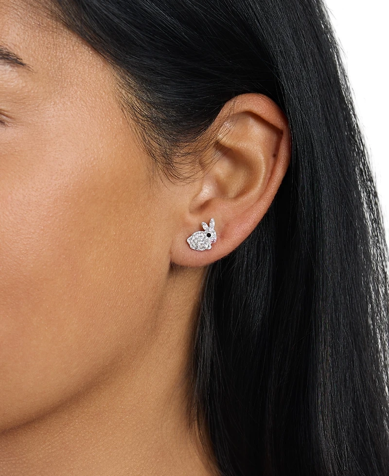 Macy's Crystal Pave Bunny Stud Earrings