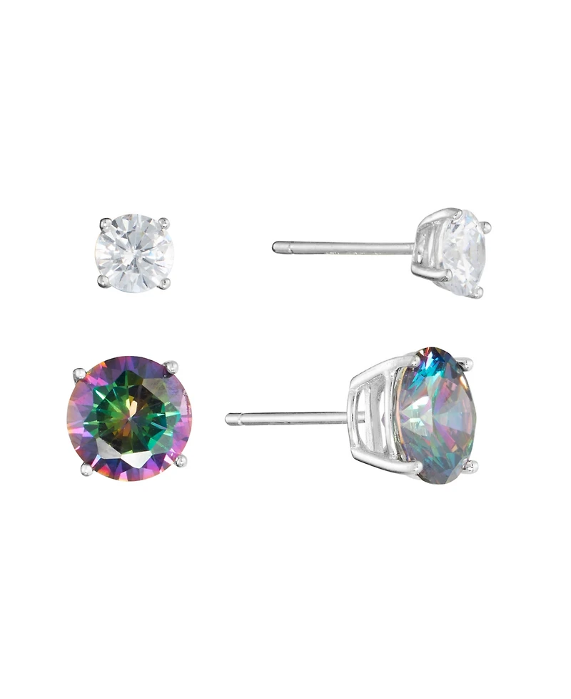 Macy's 8mm Mystic Cubic Zirconia Stud Earrings