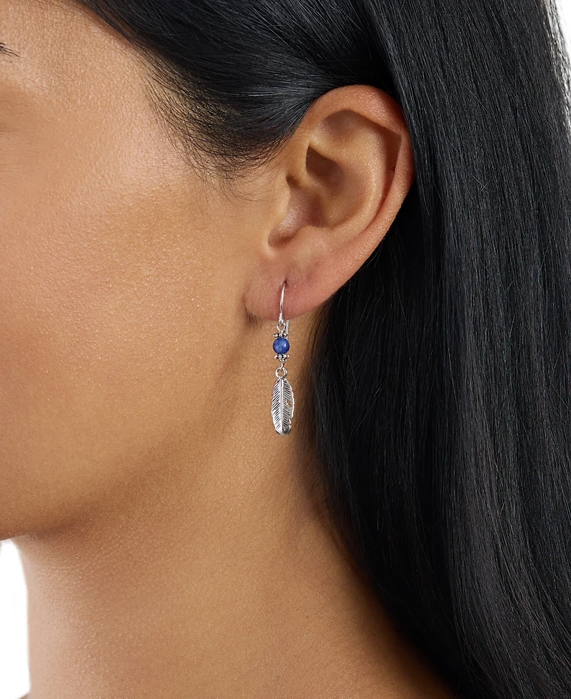 Macy's Stone Beaded Leaf Drop Earrings