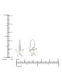 Macy's Simulated Opal and White Topaz Butterfly Drop Earrings