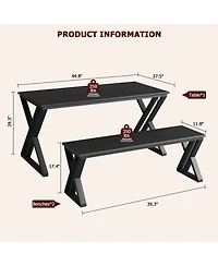 homfan Space Saving Dining Table Set for 4