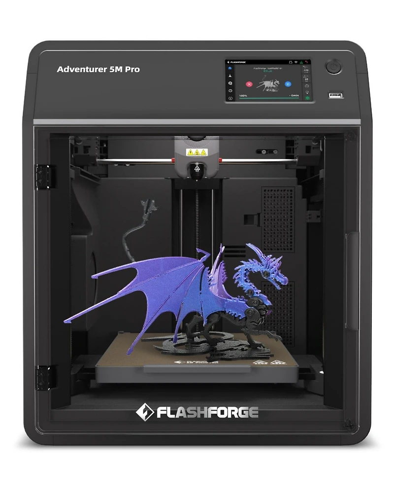 Flashforge Fully Enclosed 3D Printer CoreXY 600 mm/s 0.4 and 0.6mm Quick Swap 280degree(s)C Nozzles 1 Click Auto Leveling 220×220×220mm