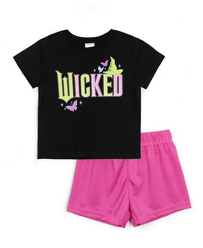 Wicked Girls' (5-16) Athletic 2-Piece T-Shirt and Shorts Set