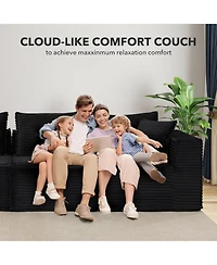 gaomon 107" Modular Sectional Sofa, Cloud Sectional Couch with Deep Seat, Modern Modular l-Shape Sofa Couch with Ottoman