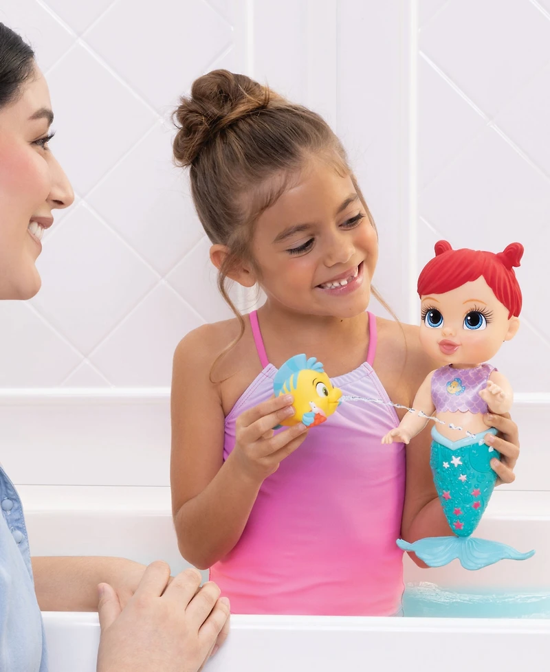 Disney Princess Bathtime Baby Ariel 12" Color-Changing Baby Doll, Ages 3+