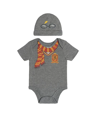 Harry Potter Baby ( new born to 24 M ) Cosplay Bodysuit and Hat Set