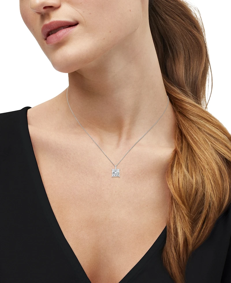 Macy's Igi Certified Lab-Grown Diamond Solitaire Pendant Necklace (2 ct. t.w.) in 14k White Gold