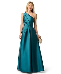 Adrianna Papell Women's Pleated Mikado Sleeveless Dress