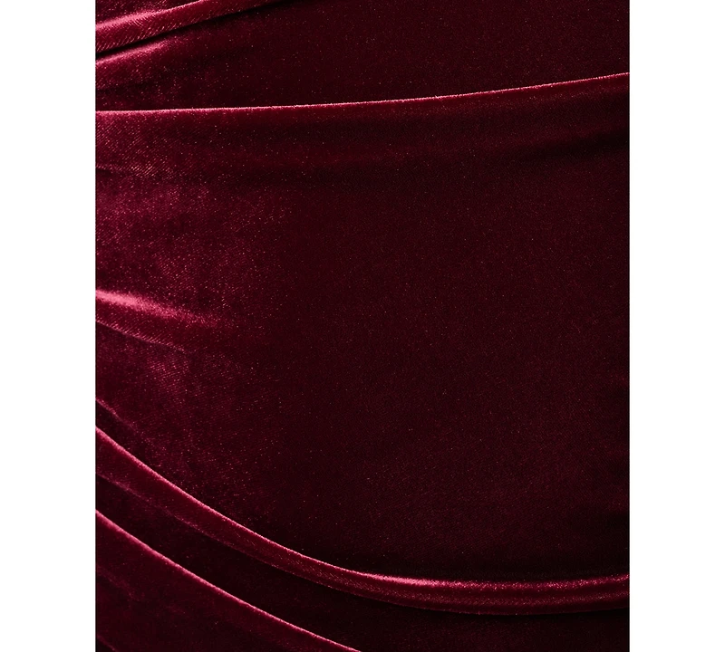 Adrianna Papell Women's Long-Sleeve Velvet Dress