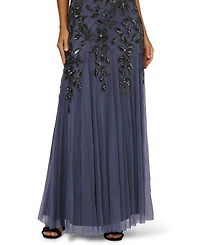 Adrianna Papell Women's Halter Neck Beaded Dress