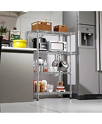 Streamdale Furniture 4-Tier Steel Wire Storage Shelving Unit, 1000 lbs Capacity