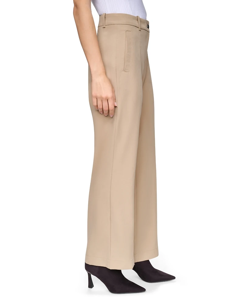 Dkny Women's Seamed Bi-Stretch Flare-Leg Pants