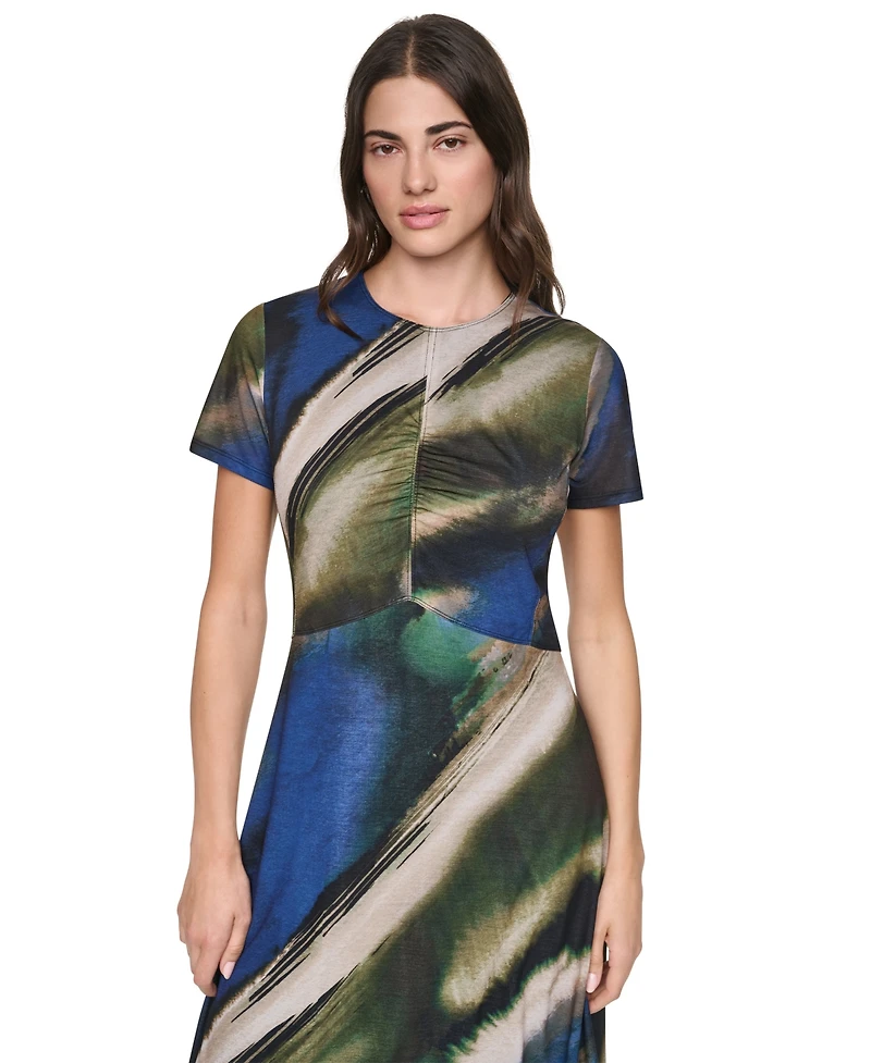 Dkny Women's Crewneck Short-Sleeve Pull-On Dress