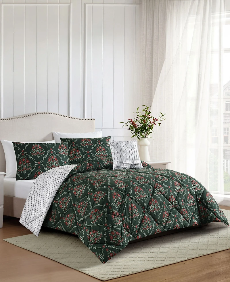 Lenox Holly Tree 4-Piece Comforter Set, King