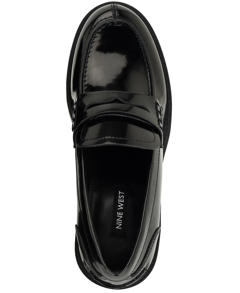 Nine West Women's Vandel Block Heel Penny Loafers